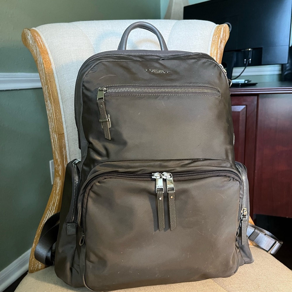 Tumi Brown Backpack with Structured Design and Durable Material - Picture 6 of 13